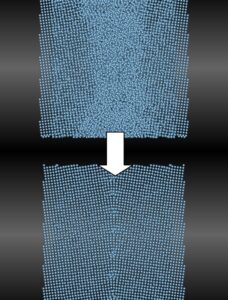 Grain boundary formation in Aluminum during Crystallization from the melt. (Image: Zahn)