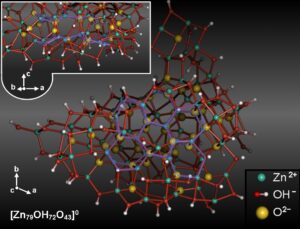 Self-organization of ZnO during nucleation from ethanolic solution. (Image: Zahn)