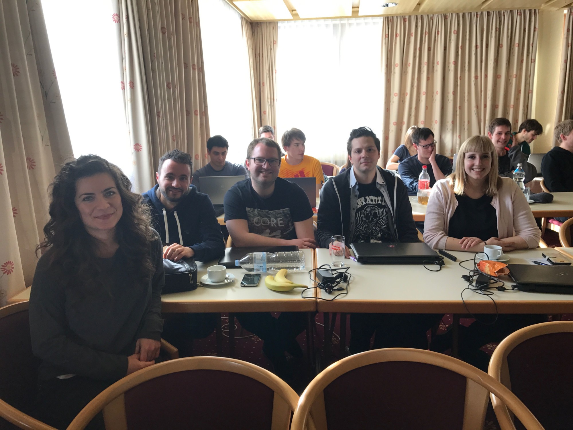 Aysun, Felix, Dominik, Tony , Lena at the GSMS Winterschool, February, 2017, Kirchberg/Tirol (Image: Tsogoeva)