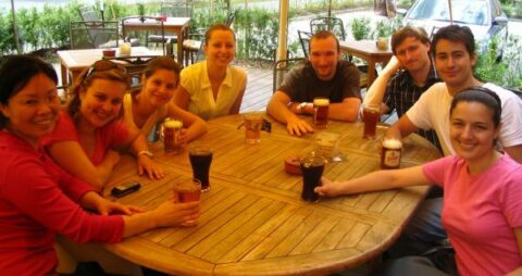 "Group meeting" at the Mexican Restaurant, June 2008 (Erlangen) (Image: Tsogoeva)