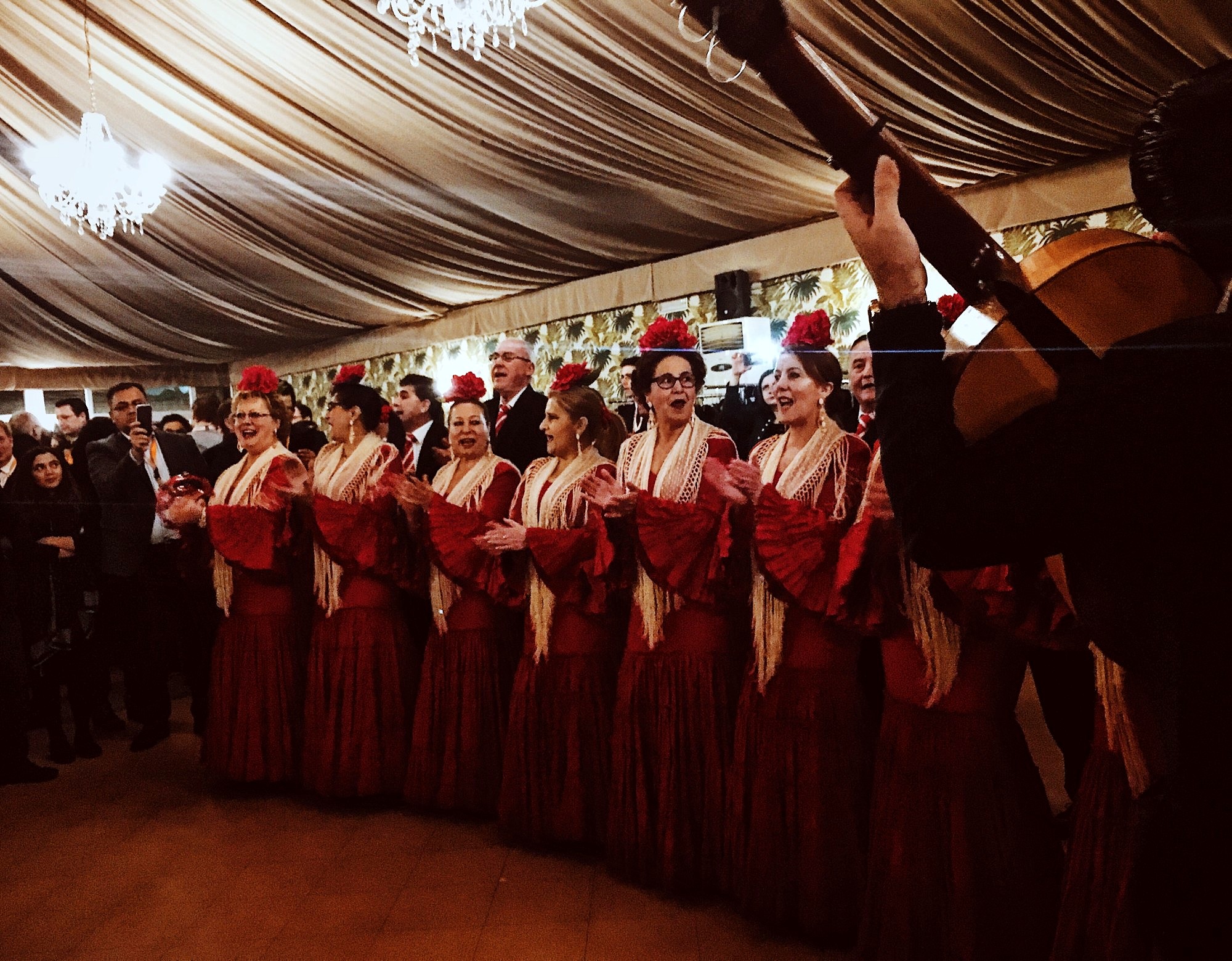 Flamenco dancers at the gala dinner