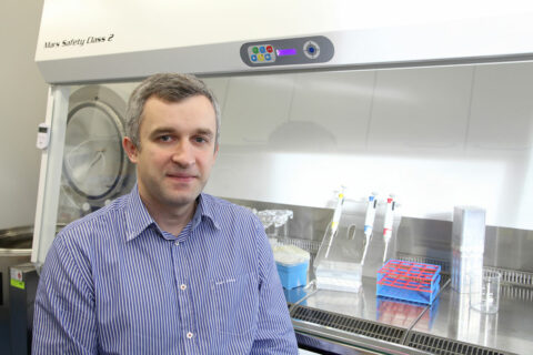 Prof. Dr. Mokhir at his laboratory