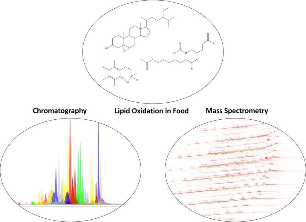 Title picture showing the main focus of the research group: Lipid oxidation in food, chromatography and mass spectrometry