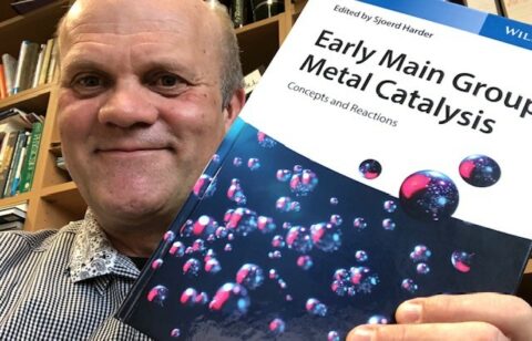 Prof. Harder shows his new book Early Main Gruop Metal Catalysis