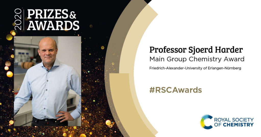 Collage shows Prof. Harder and the text that states that he won the RSC award.
