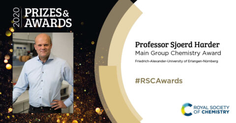 Collage shows Prof. Harder and the text that states that he won the RSC award.