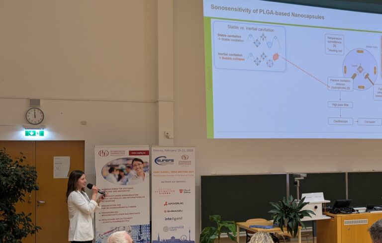 Sandra Hübner talks at the EUFEPS 2025 in Vienna
