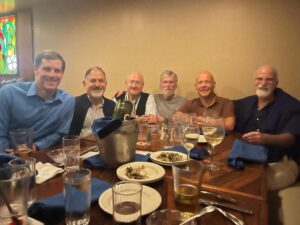 Conference dinner at Pacifichem 2025 (left to right): Mark Hersam, Josep Poblet, Tomas Torres, Luis Echegoyen, Dirk Guldi, and Maurizio Prato.